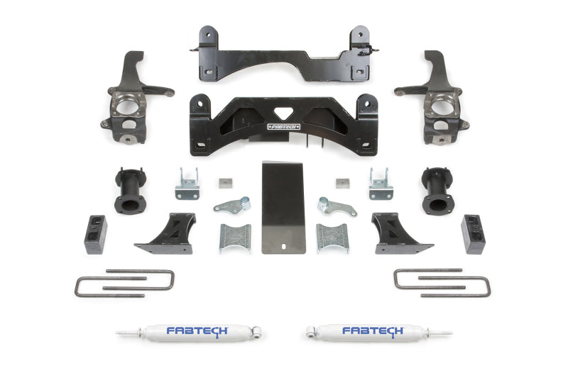 Fabtech 16+ Toyota Tundra 2WD/4WD 6in Basic Sys w/C/O Spacers & Perf Rr Shks