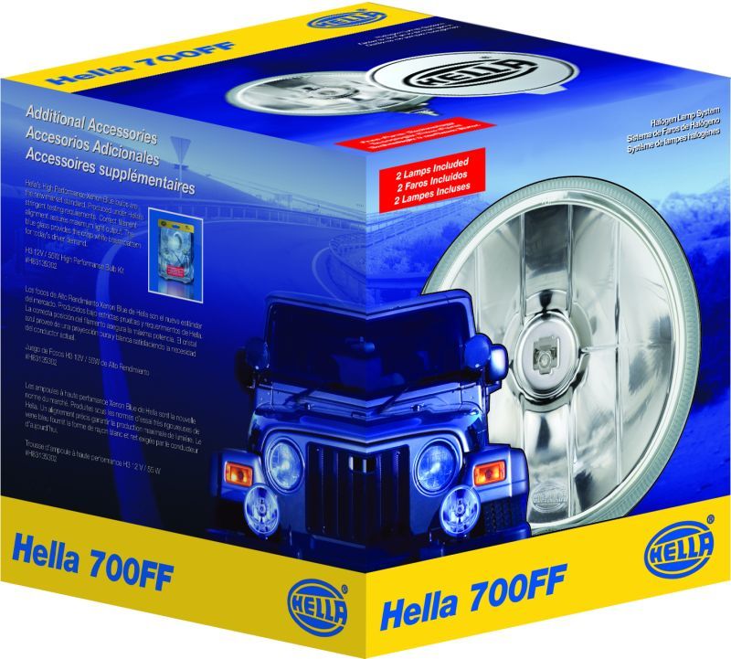 Hella 700FF Halogen Driving Lamp Kit packaging