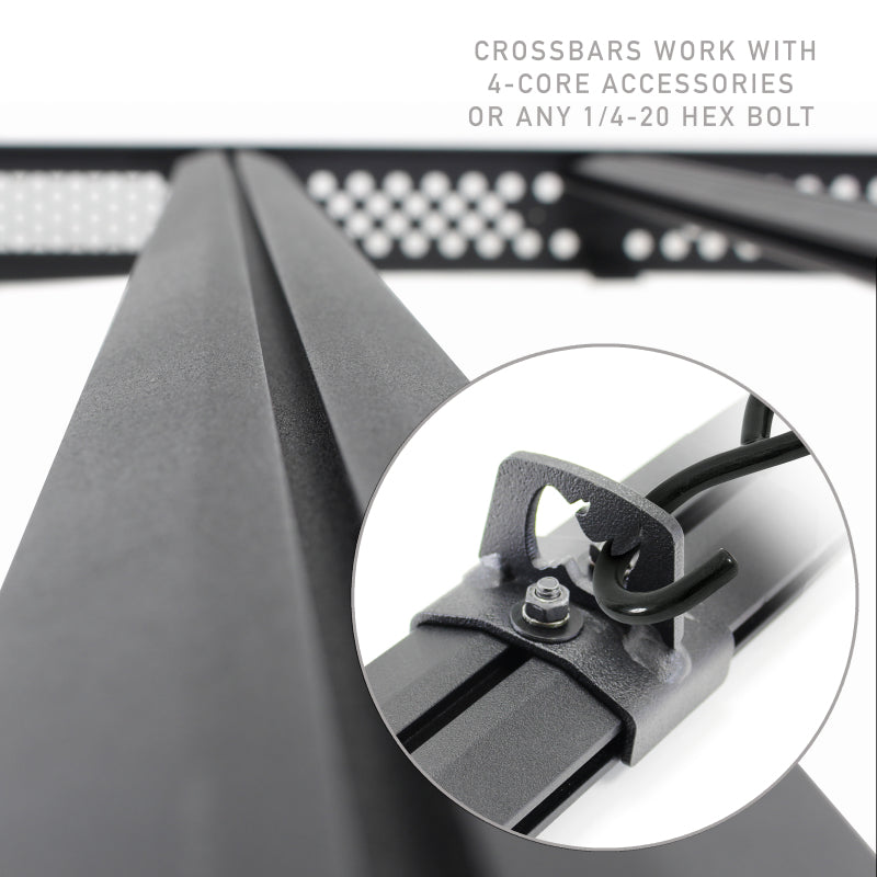 Go Rhino Toyota Tundra CrewMax Ceros Low Profile Roof Rack - Tex. Blk