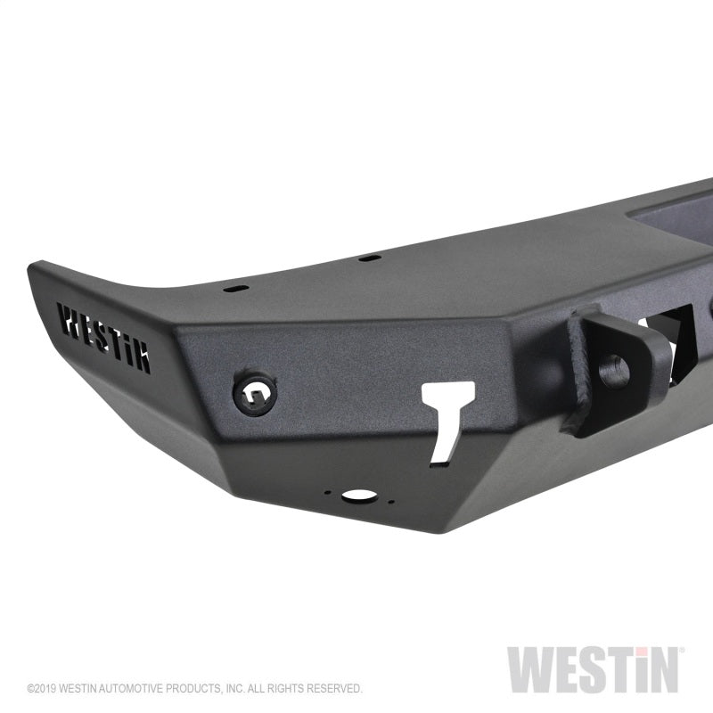 Westin 18+ Jeep Wrangler JL WJ2 Rear Bumper w/  Sensors (Excl. Wrangler JK) - Textured Black