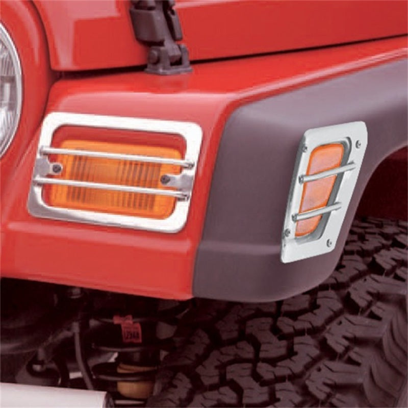 Rugged Ridge Jeep Wrangler TJ Stainless Steel Side Marker / Turn Signal Euro Guard Set