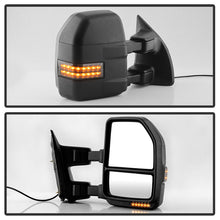 Load image into Gallery viewer, xTune 99-07 Ford Super Duty LED Telescoping Manual Mirrors - Smk (Pair) (MIR-FDSD99S-G4-MA-RSM-SET)