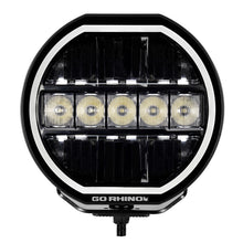 Load image into Gallery viewer, Go Rhino Xplor Blackout Series Maxline LED Hi/Low Beam w/Multi DRL (Surface Mount) 7in. - Blk