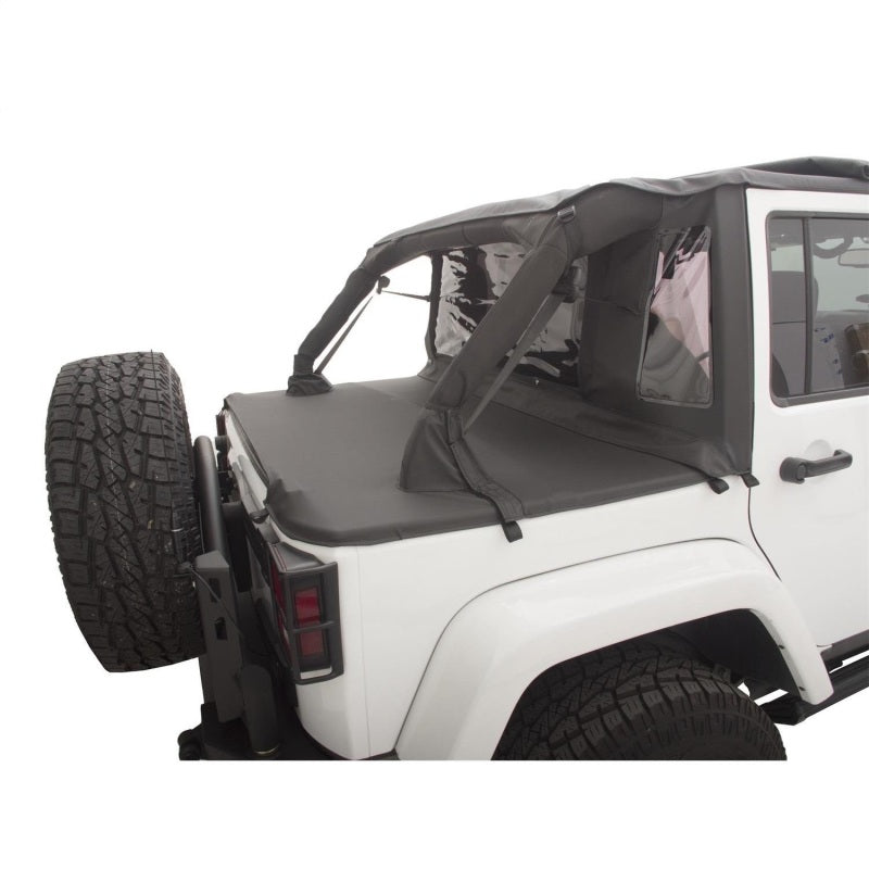 Rampage Jeep Wrangler(JK) Unlimited 4-Door Trailview Tonneau Top - Black Diamond