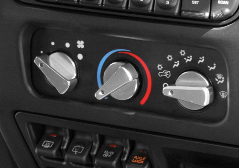 Rugged Ridge 3-Pc Alu Climate Control Knob Set Blue J
