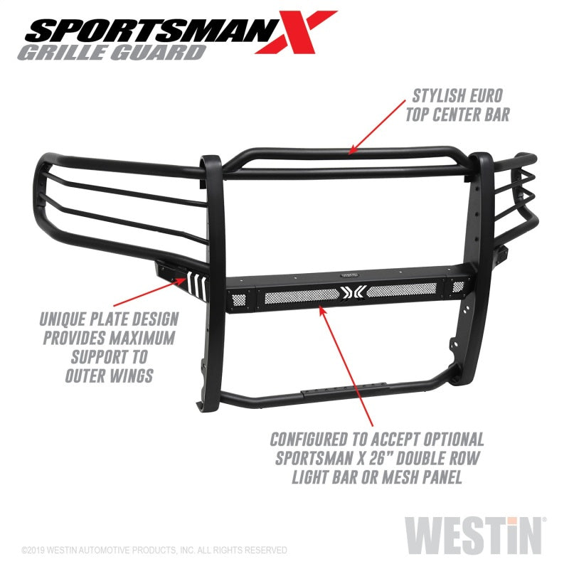Westin 19+ Ram 1500 Sportsman X Grille Guard - Textured Black (Excluding Classic & Rebel)