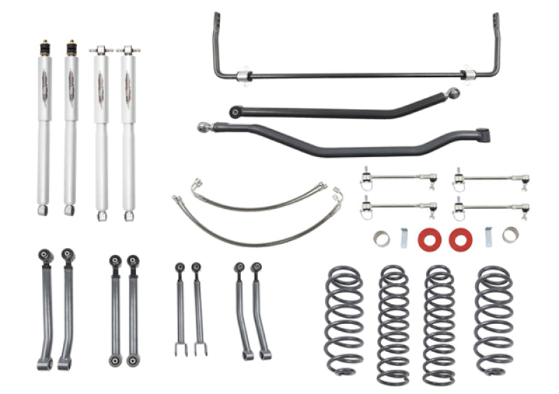 Belltech Jeep Wrangler Rubicon Unlimited JK 4dr 4in Trail Perf Lift Kit w/ Rear Sway Bar