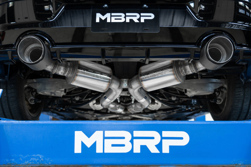 MBRP 23-24 Nissan Z 3.0L Armor Pro T304 Stainless Steel 3in Cat-Back Dual Rear Exit w/ 5in OD CF Tip