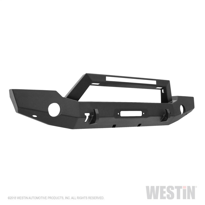 Westin 18+ Jeep Wrangler WJ2 Full Width Front Bumper w/LED Light Bar Mount Textured Black