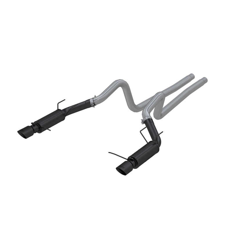 MBRP Ford Mustang GT 5.0L 3in Cat Back Dual Split Rear Race Version 4in Tips - Black