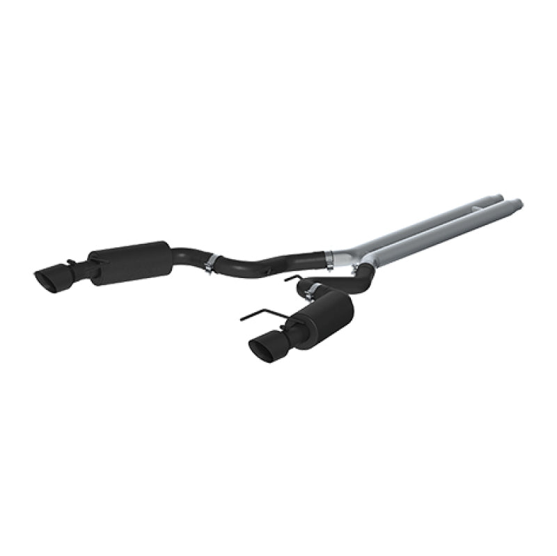 MBRP Ford Mustang GT 5.0 Convertible Black 3in Cat Back Dual Split Rear Exit (Street Version)