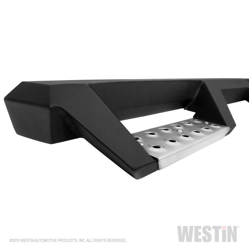 Westin 07+ Jeep Wrangler JKU 4dr. HDX Stainless Drop Nerf Step Bars - Tex. Blk