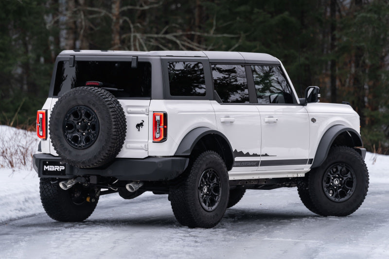 MBRP Ford Bronco 2.3/2.7L EcoBoost 2/4-Dr 3in Catback Dual Split Rear Exit BLK AL