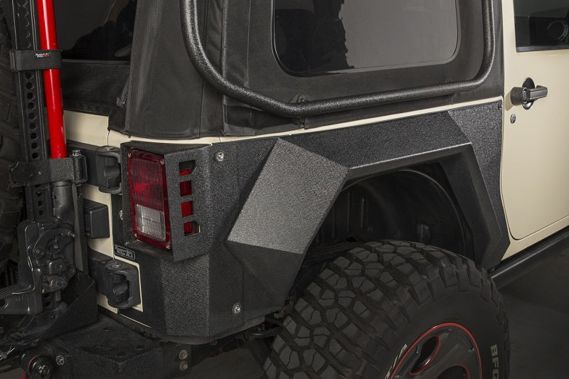 Rugged Ridge XHD Rear Armor Fenders Pair 2 Dr Jeep Wrangler JK
