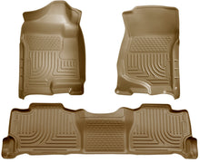 Load image into Gallery viewer, Husky Liners 07-13 GM Escalade/Suburban/Yukon WeatherBeater Tan Front &amp; 2nd Seat Floor Liners