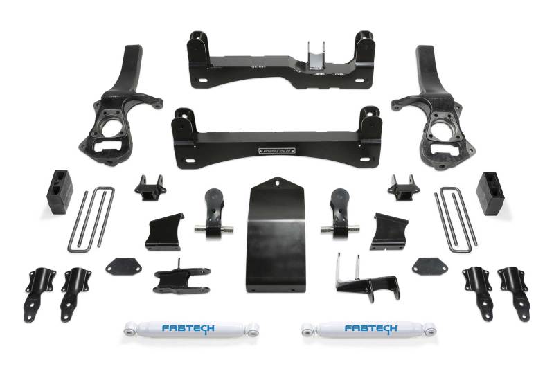 Fabtech 19+ GM C/K1500 P/U w/Trail Boss/At4 Pkg 4in Basic Sys w/Perf Shks