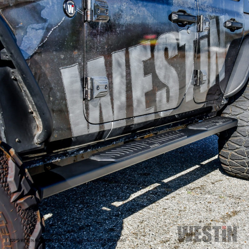 Westin 18+ Jeep Wrangler JLU 4dr R5 Nerf Step Bars - Tex. Blk