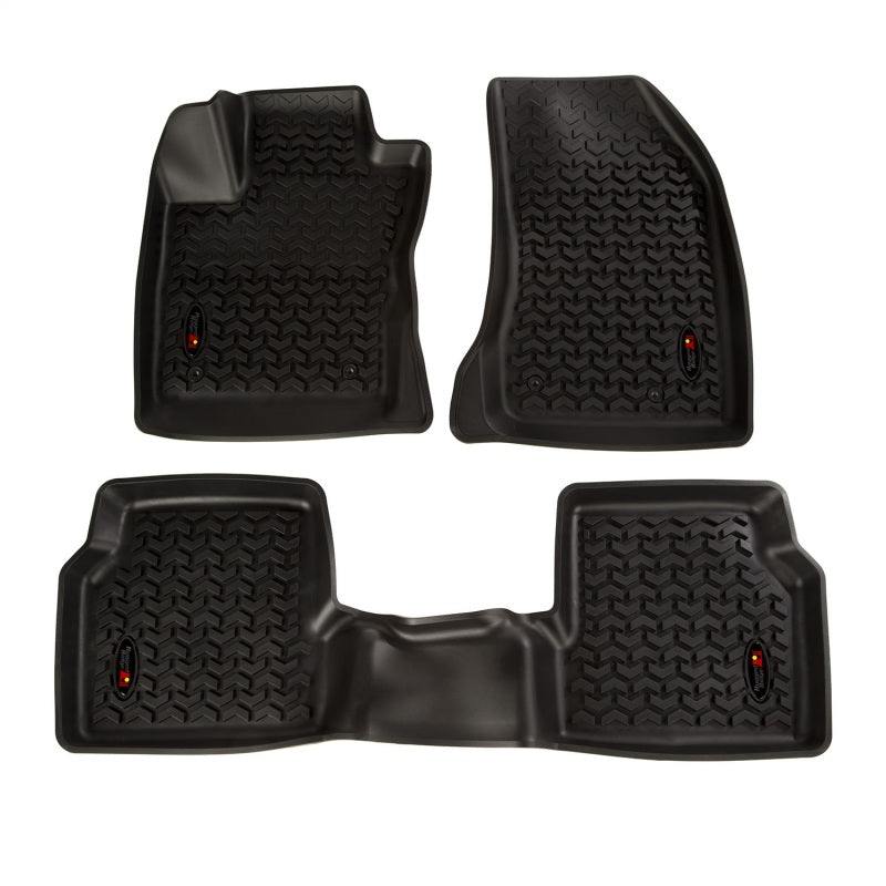Rugged Ridge Floor Liner Front/Rear Black Jeep Compass