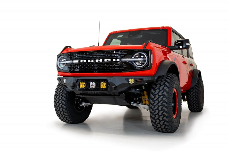 Addictive Desert Designs 21+ Ford Bronco Bomber Front Bumper (w/ 3 Baja Designs LP4 Mounts)