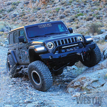 Load image into Gallery viewer, Westin 18+ Jeep Wrangler JL WJ2 Full Width Front Bumper w/Bull Bar Textured Black