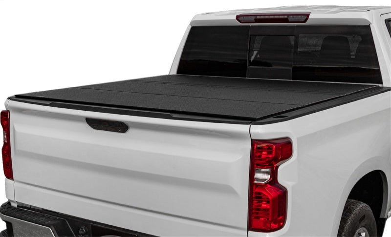 Access LOMAX Tri-Fold Cover Black Urethane Finish 2020+ Jeep Gladiator - 5ft Bed (w/ Trail Rail)
