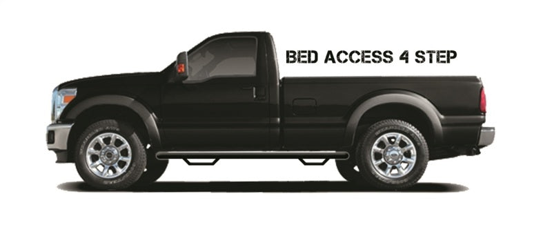 N-Fab Nerf Step 07-13 Chevy-GMC 2500/3500 Regular Cab 6.5ft Bed - Gloss Black - Bed Access - 3in