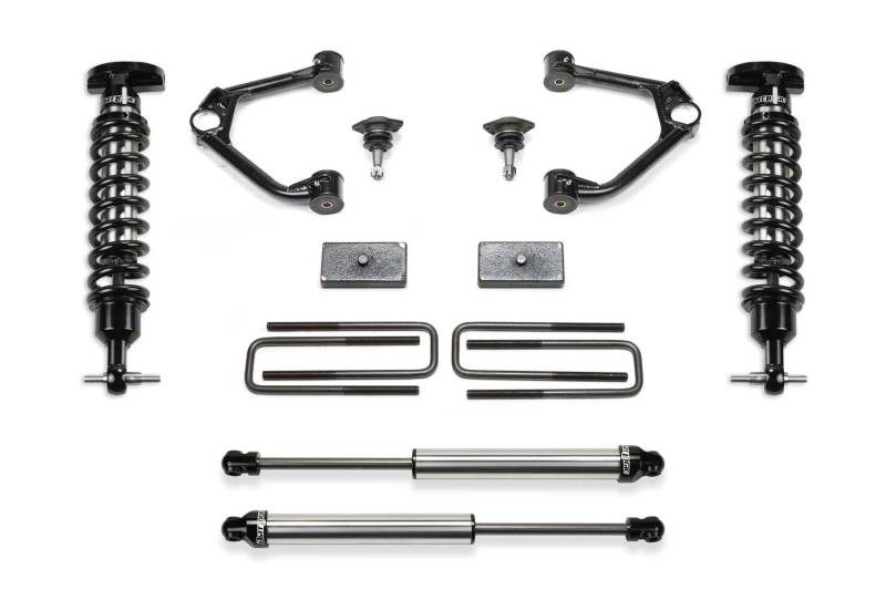 Fabtech 19+ GM C/K1500 P/U 3in Budget Sys w/Dl 2.5 & 2.25