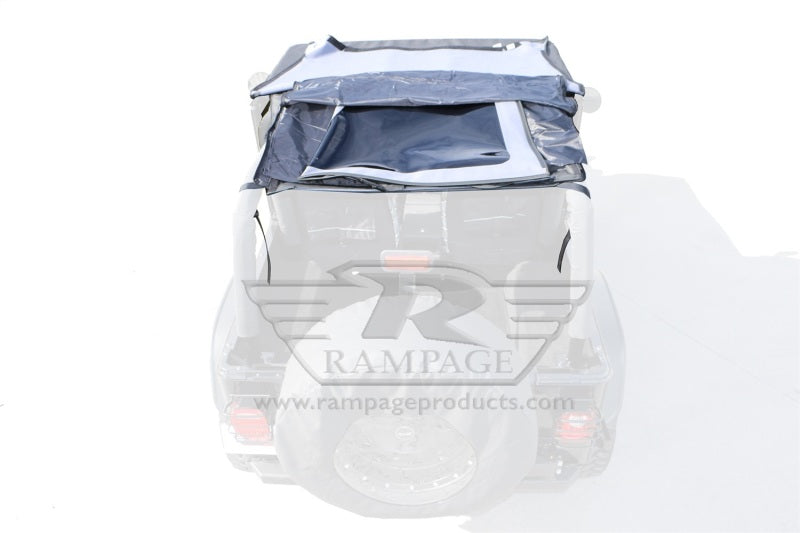Rampage Jeep Wrangler(YJ) Frameless Soft Top Kit - Black Diamond