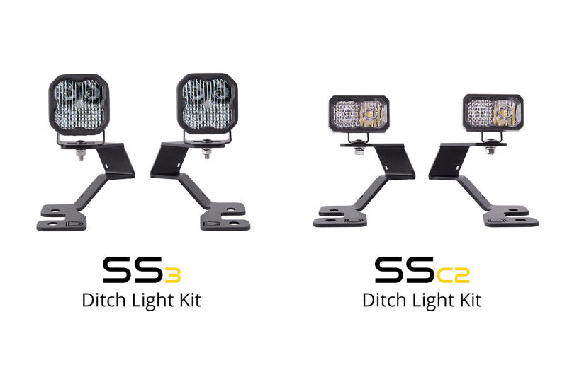 Diode Dynamics 2021 Ford Bronco SS3 LED Ditch Light Kit Sport White Combo