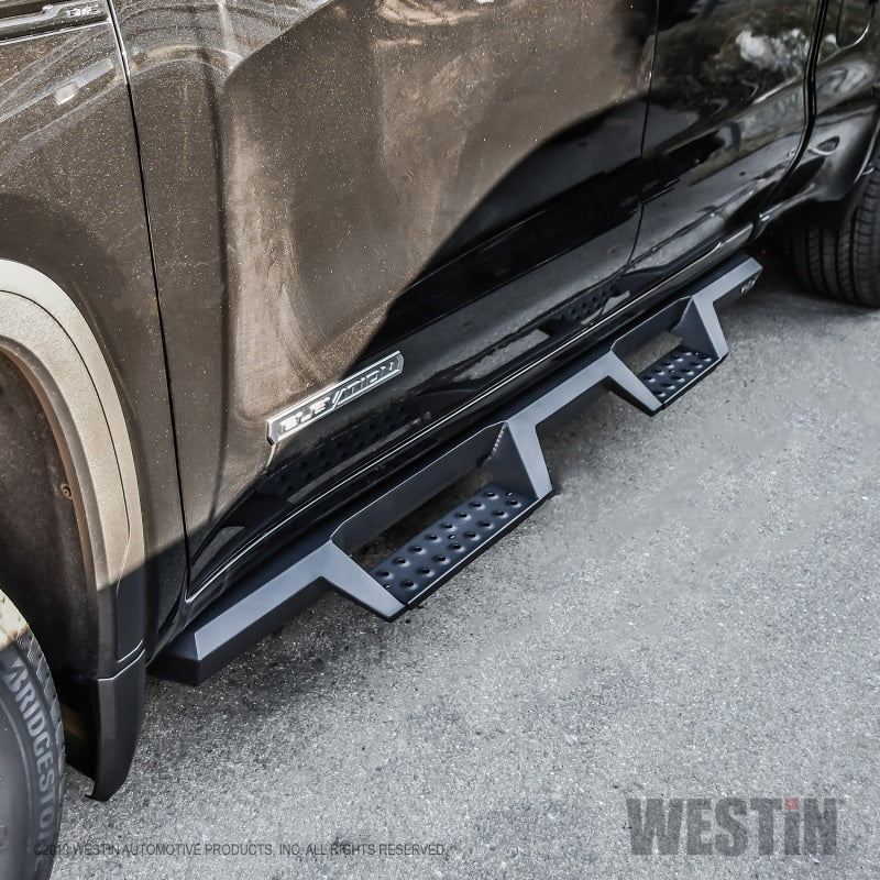 Westin 19+ Chevrolet Silverado / GMC Sierra 1500 Double Cab HDX Drop Nerf Step Bars - Textured Blk