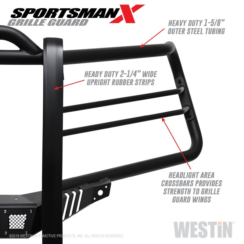 Westin 19+ Chevy 1500 Sportsman X Grille Guard - Textured Black (Excl. 2019 Silverado LD)