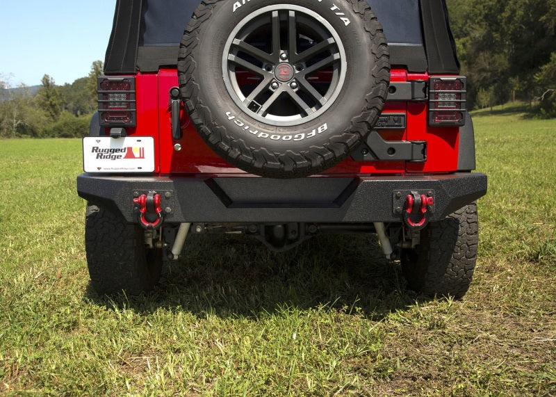 Rugged Ridge Spartan Rear Bumper Full Width Jeep Wrangler JK