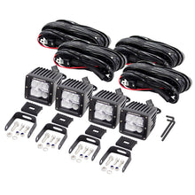 Load image into Gallery viewer, Go Rhino LED Lighting - Set of Four 3in LED Cube Lights Blk