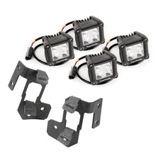 Load image into Gallery viewer, Rugged Ridge Jeep Wrangler JK Textured Black Dual Cube A-Pillar Light Mount Kit