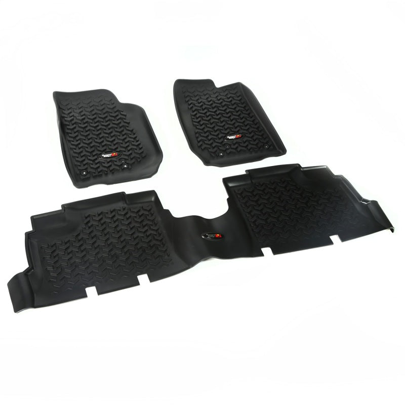 Rugged Ridge Floor Liner Front/Rear Black Jeep Wrangler JK 4 Dr