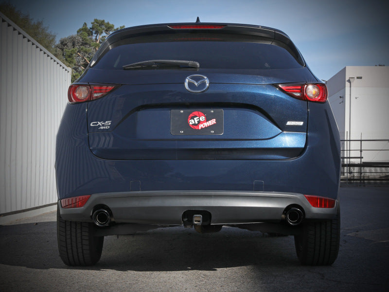 aFe Takeda 17-21 Mazda CX-5 2.5L (t) 2.5in. SS Axle-Back Exhaust System w/Black Tips