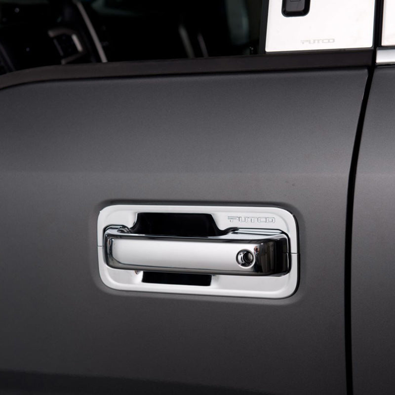 Putco 02-06 Cadillac Escalade/EXT/ESV/Platinum 4DR Outer Ring (w/ Pass. Keyhole) Door Handle Covers