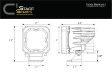 Load image into Gallery viewer, Diode Dynamics Stage Series C1 LED Pod - White SAE Fog Standard WBL Each