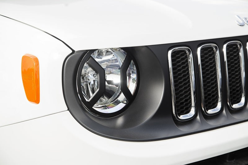 Rugged Ridge Jeep Renegade BU Black Headlight Euro Guards Texture