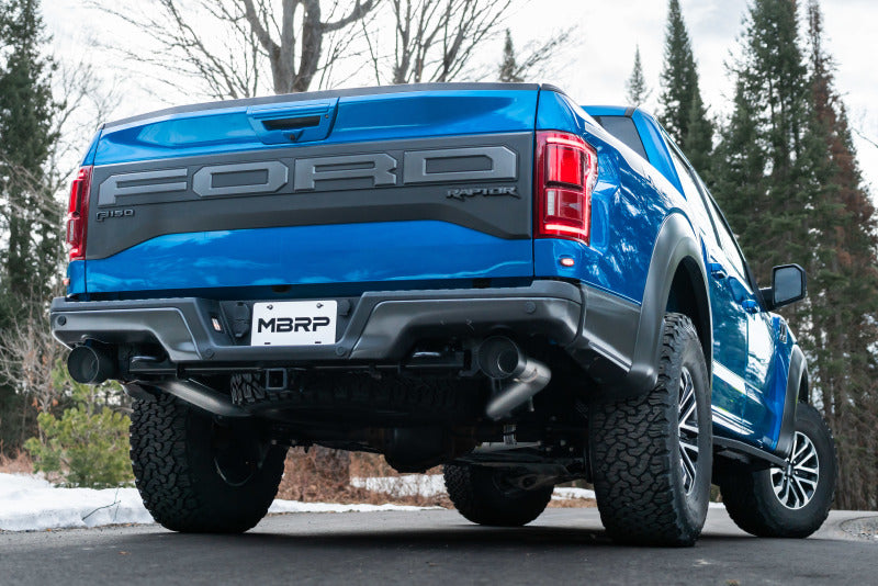 MBRP Ford F-150 Raptor 3.5L Ecoboost Dual Rear Exit T409 3in Resonater Back Exhaust System
