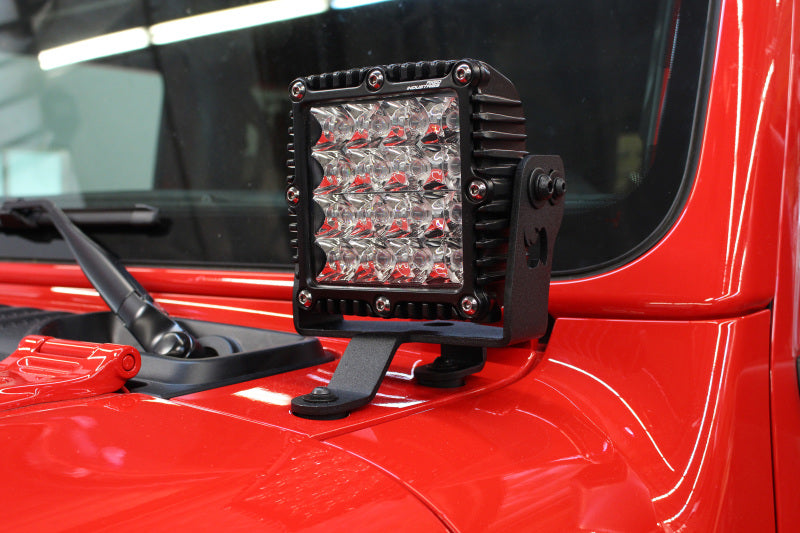 Go Rhino Jeep Wrangler JL/JLU/Gladiator JT Light Mount - 6in Q4 Series