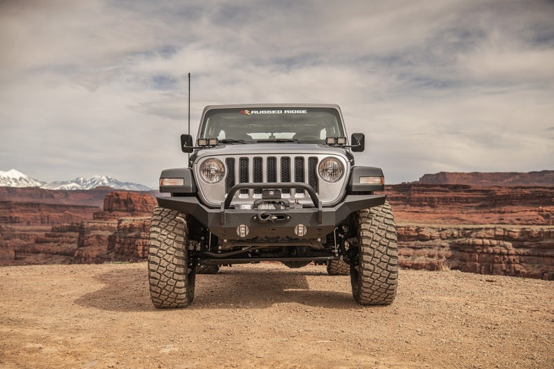 Rugged Ridge HD Bumper Full Width Front Jeep Wrangler JK 18-20 Jeep Wrangler JL 2020 JT