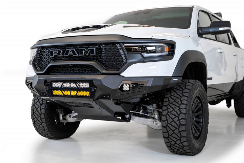 Addictive Desert Designs 2021+ Dodge RAM 1500 TRX Bomber Front Bumper (20in Lights)