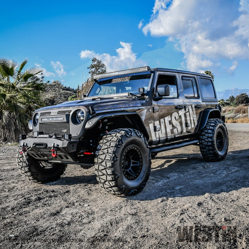 Westin 18+ Jeep Wrangler JLU 4dr. E-Series 3 Nerf Step Bars - Tex. Blk