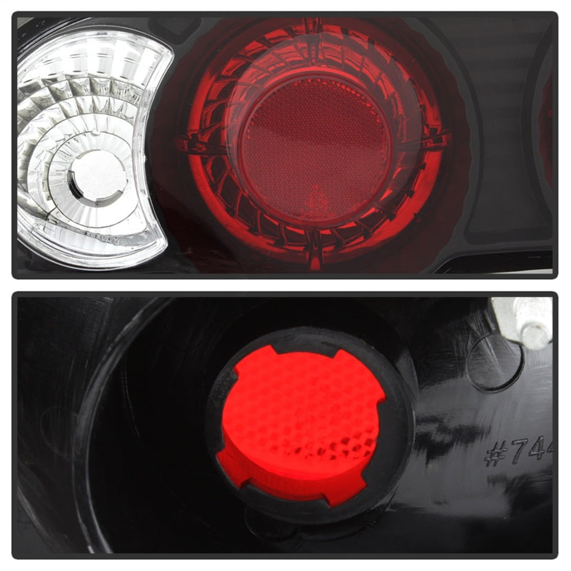 Set of Spyder Acura RSX Euro style tail lights displayed from different angles