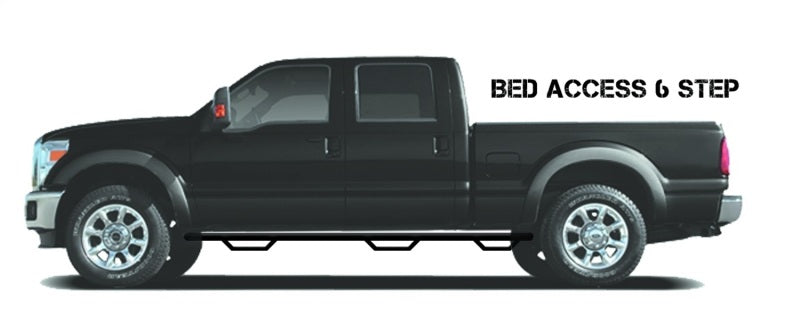 N-Fab Nerf Step 15-17 Chevy-GMC 2500/3500 Crew Cab 6.5ft Bed - Gloss Black - Bed Access - 3in