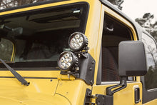 Load image into Gallery viewer, Rugged Ridge Jeep Wrangler TJ/LJ 3.5in Round Dual A-Pillar LED Kit