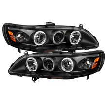 Load image into Gallery viewer, Spyder Honda Accord 98-02 1PC Projector Headlights LED Halo Amber Reflctr Blk PRO-YD-HA98-AM-BK