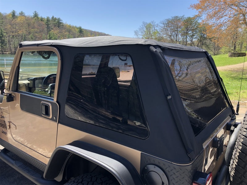 Rampage Jeep Wrangler (JL) Unlimited Frameless TrailView Fastback Soft Top Kit - Black Diamond