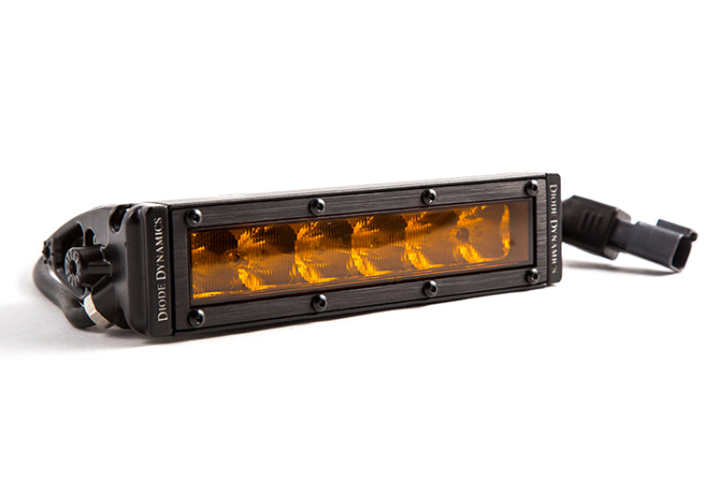 Diode Dynamics 6 In LED Light Bar Single Row Straight SS6 - Amber Driving Light Bar (Single)